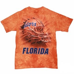 The Mountain Florida Gators Helmet Tye Dye Orange Shirt Small